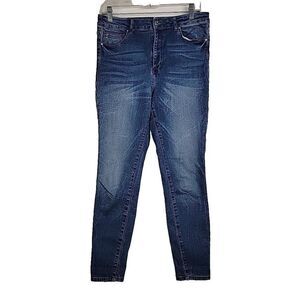 Forever 21 Women's Skinny Jeans Size 29 Medium Wash Stretch Blue Denim 31X27